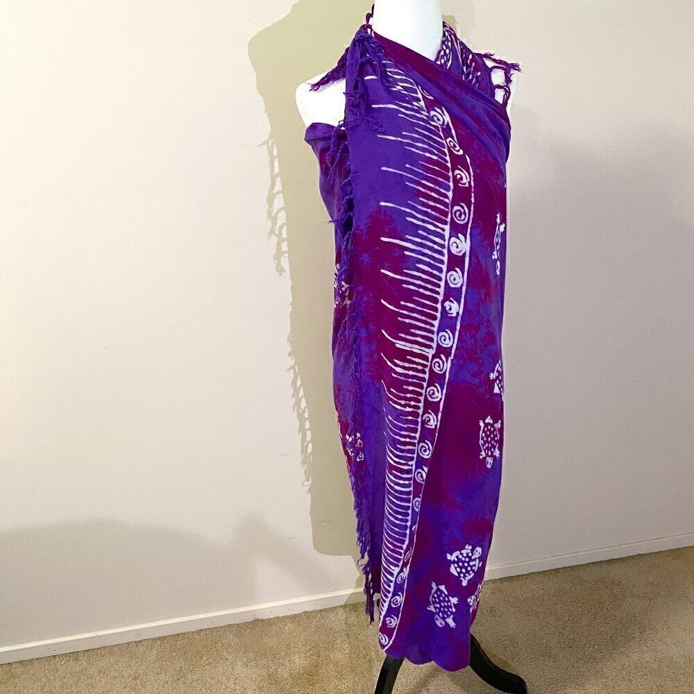 Purple Sarong  with Turtles